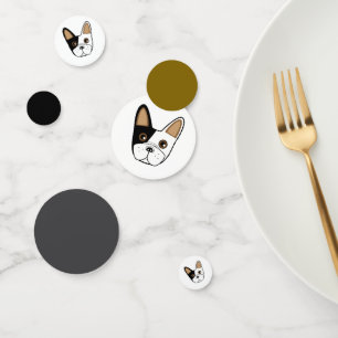 Confetti de la mesa de la mesa del Bulldog francés