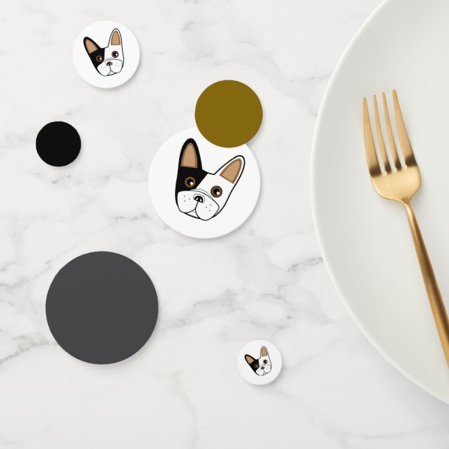 Confetti de la mesa de la mesa del Bulldog francés (Grupo)