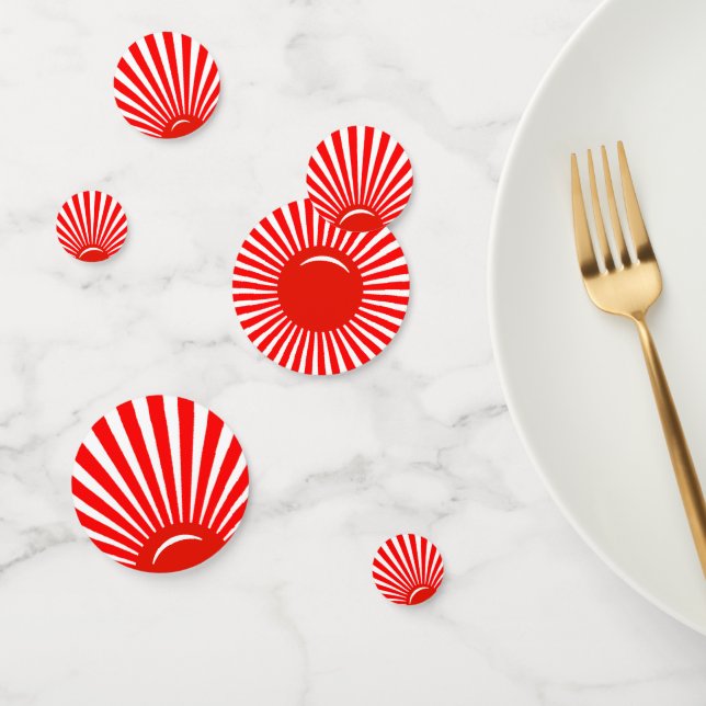 Confetti de la mesa de sol de Red White Rising (Grupo)