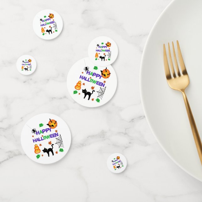 Confetti de la mesa feliz de Halloween (Grupo)