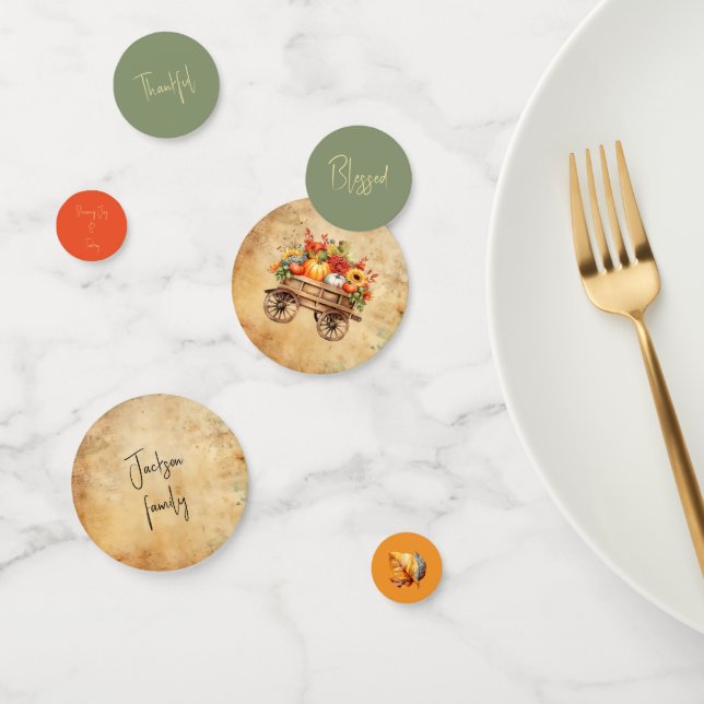 Confetti de mesa bendita y agradecida - cosecha ot (Grupo)