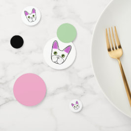 Confetti de mesa de Bulldog blanco francés