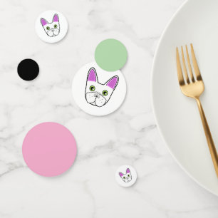 Confetti de mesa de Bulldog blanco francés