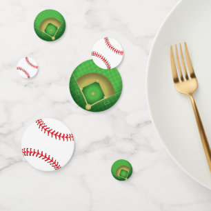 Confetti de mesa de diseño de béisbol