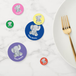 Confetti de mesa de elefante gris