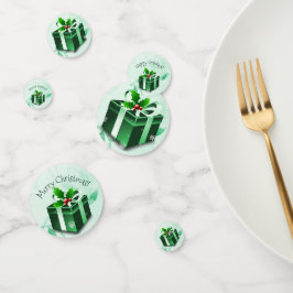 Confetti de mesa de regalo para Navidades verdes