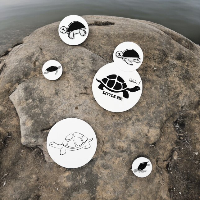 Confetti de mesa de tortuga blanca y negra (Black and white shell tortoise party confetti,kids birthday party,baby shower,graduation confetti)