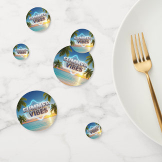 Confetti de mesa de vibraciones de verano - verano