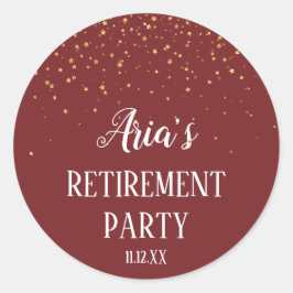 Confetti de oro en el Sello para sobres de Borgoña