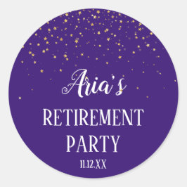 Confetti de oro en Sello para sobres morado