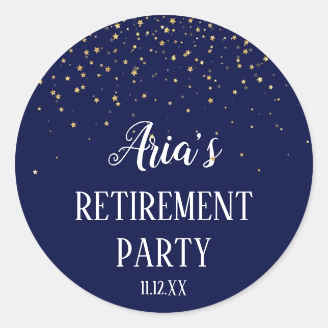 Confetti de oro en Sellos para sobres azules de la (Anverso)