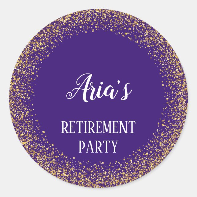 Confetti de oro en Sellos para sobres Fiestas mora (Anverso)