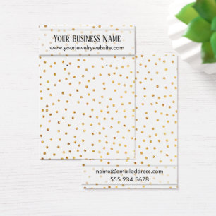 Confetti de oro sobre la tarjeta de visualización 