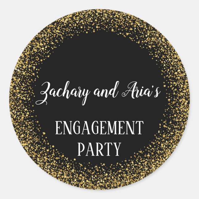 Confetti de oro sobre Sellos para sobres de compro (Anverso)