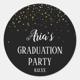 Confetti de oro sobre Sellos para sobres de gradua