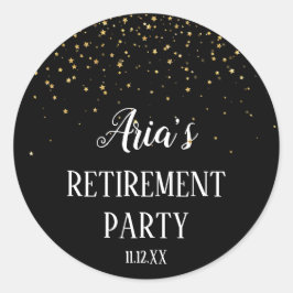 Confetti de oro sobre Sellos para sobres de jubila