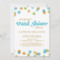 CONFETTI DE PUNTOS AZULES | INVITACIÓN DE LA DUCHA