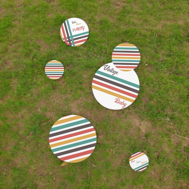 Confetti de rayas antiguas (Vintage stripes party confetti,kids birthday party,baby shower,graduation,night party, throw fun)