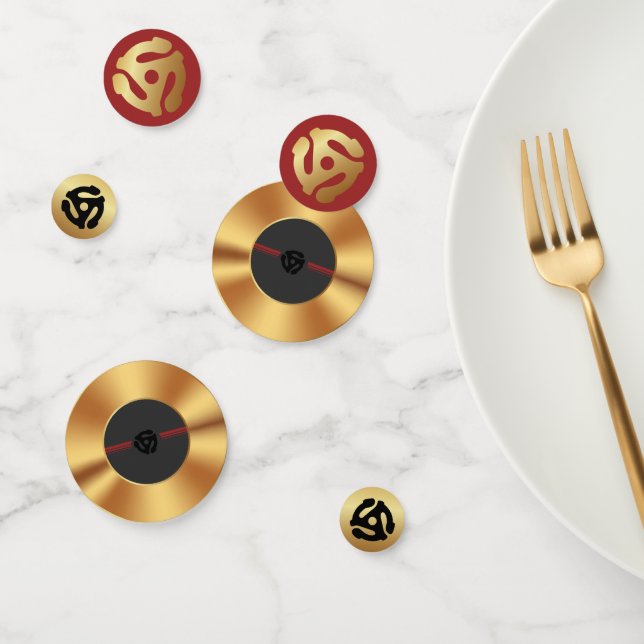 Confetti de récords de vinilo Gold de 45 RPM - Ret (Grupo)