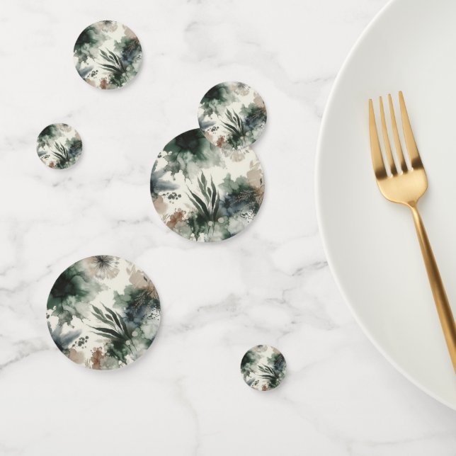 Confetti de tabla botánica acuarela (Grupo)