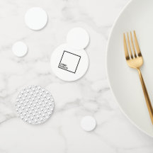 Confetti de tabla con marca de logotipo