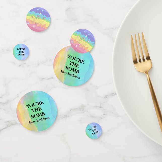 Confetti de tabla de cumpleaños de la bomba de bañ (Grupo)