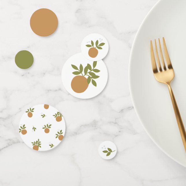 Confetti de tabla de Naranja de cutie pequeño (Grupo)