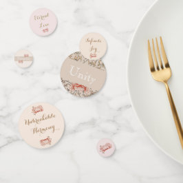 Confetti de vintage floral para recién casados