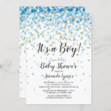 Confetti es una invitación de un niño a Baby Showe