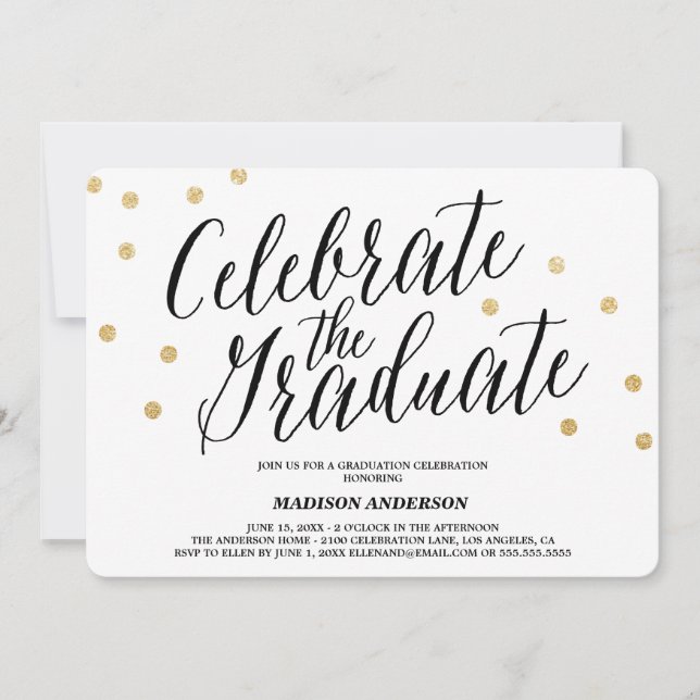 Confetti Grad | Invitación a graduación (Anverso)