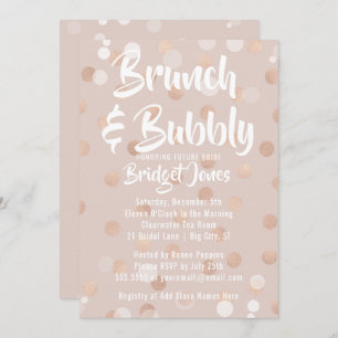 Confetti invitación a ducha nupcial para brunch y 