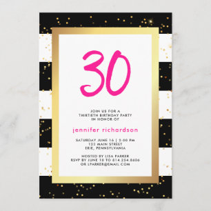 Confetti moderno   30.ª invitación a la fiesta de 