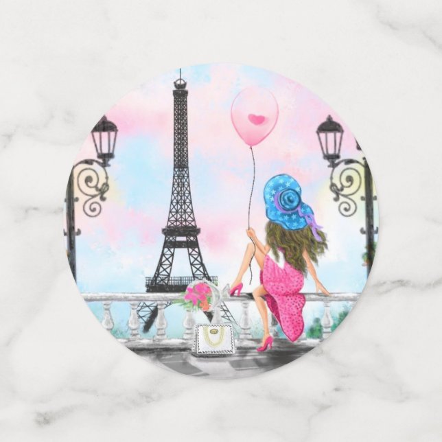 Confetti parisino con Torre Eiffel (Anverso mediano)