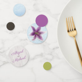 Confetti personalizado de bonito Lirio Púrpura