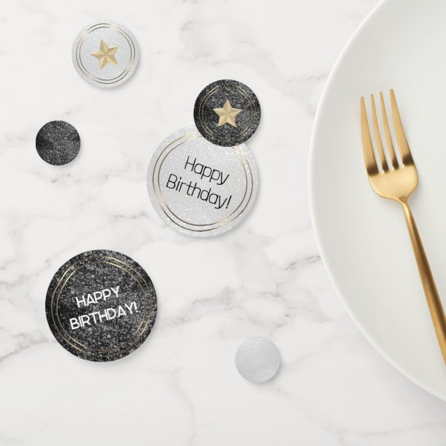 Confetti Purpurina blanco y negro (Grupo)