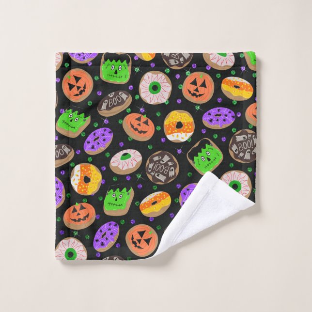 Confetti, Purpurina de Guay, cute donuts Halloween (Toallita)