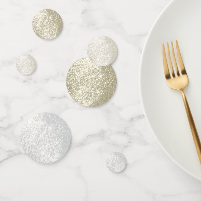 Confetti Purpurina dorado y blanco (Grupo)