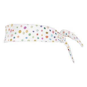 Confetti Rainbow Dots Watercolor Pattern Headband