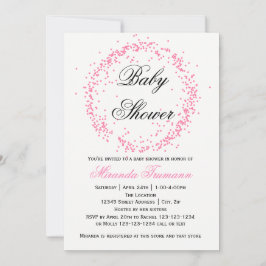 Confetti rosa - Invitación a Baby Shower