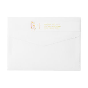 Confetti rosa y oro de la comunión