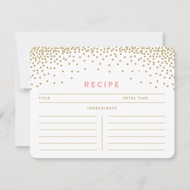 Confetti Shower | Tarjetas de receta (Anverso)
