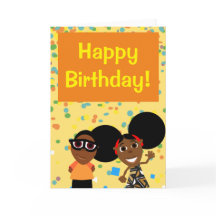 Confetti tarjeta de cumpleaños Bino y Fino