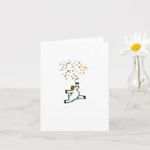 "Confetti", tarjeta de felicitación en blanco