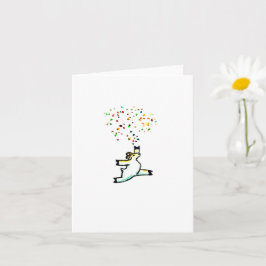 "Confetti", tarjeta de felicitación en blanco