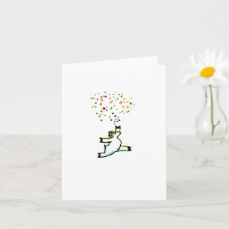 "Confetti", tarjeta de felicitación en blanco