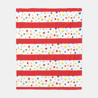 Confetti y una manta de gabarra roja