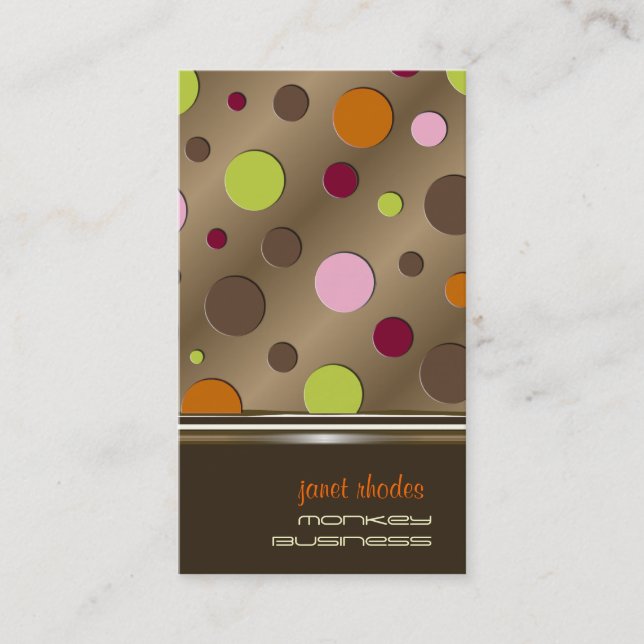 Conffettis en tarjetas de empresa de cobre (Anverso)