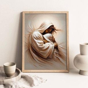 Confía en Él, Arte Cristiano, Jesucristo y Niña