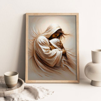 Confía en Él, Arte Cristiano, Jesucristo y Niña