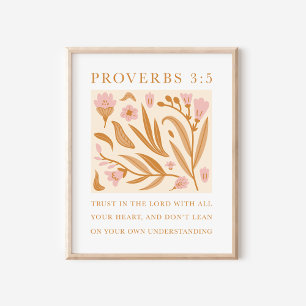 Confía en el Señor Proverbios 3:5 Arte Cristiano
